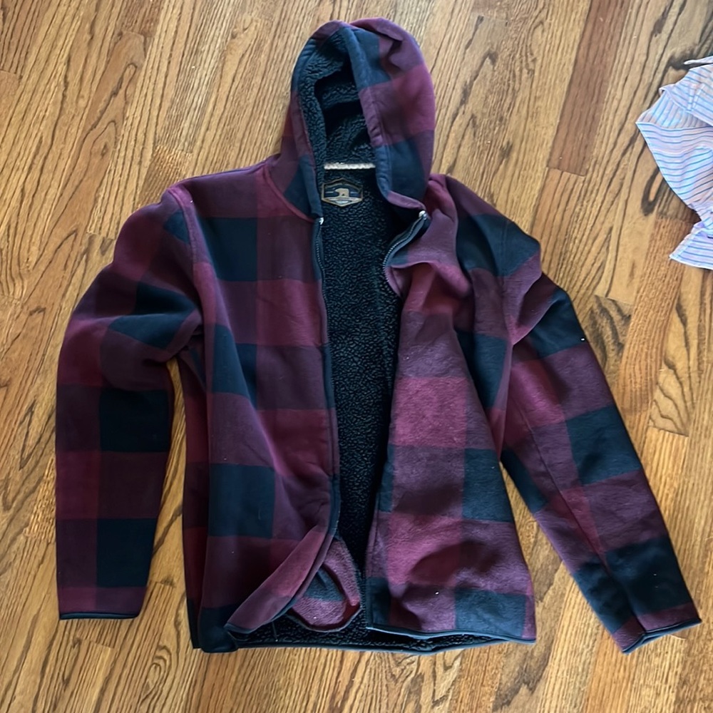 Large Dry goods co Sherpa lined zipper hoodie